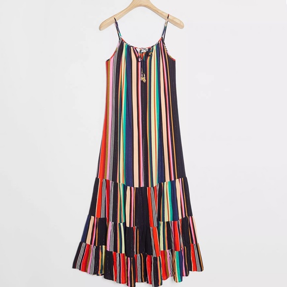 HTF Farm Rio Rainbow Shimmer Maxi Dress - Picture 4 of 8